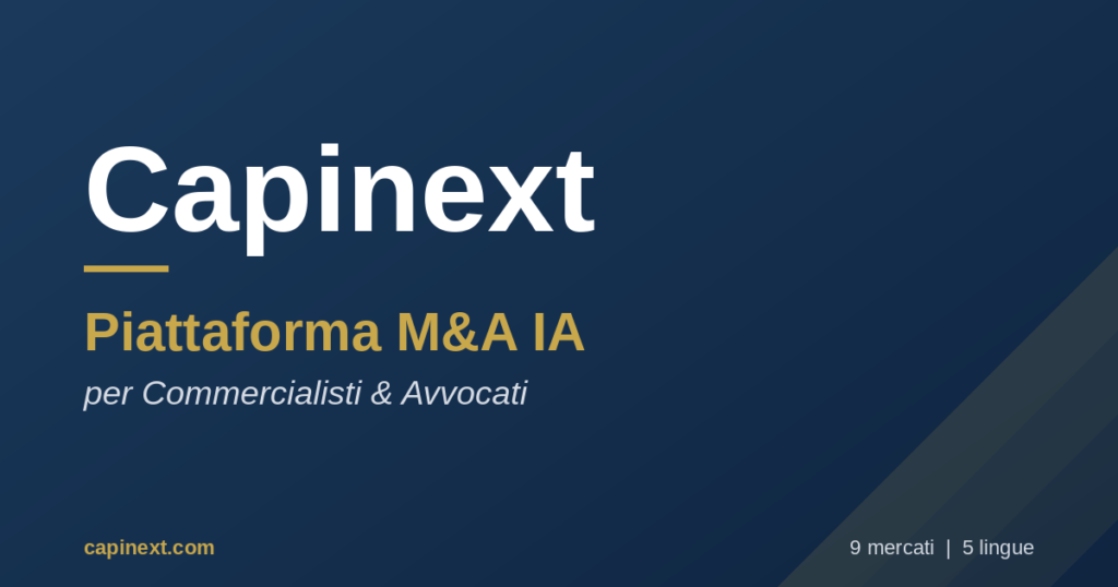 Confronto piattaforme M&A 2026: Capinext vs Closd, Datasite, Fusacq, Affinity